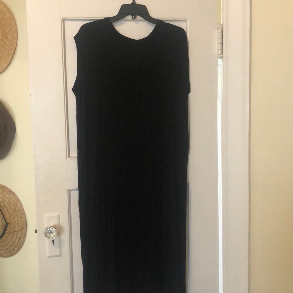 Black maxi with side and back cutout